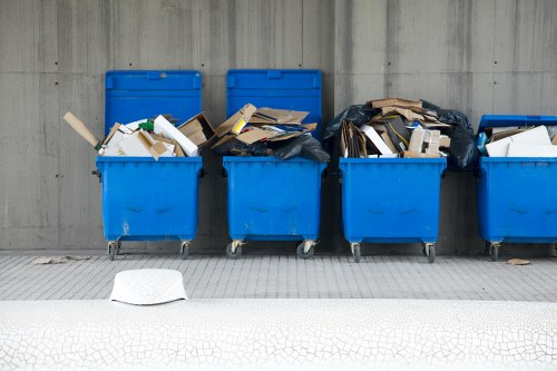 Different types of waste being sorted