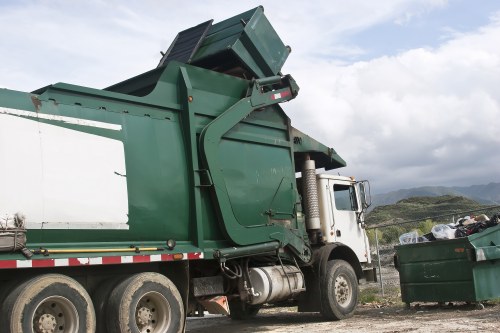 Commercial waste removal truck in Westminster