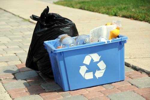 Professional waste clearance team at a Westminster construction site